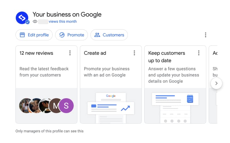 access google my business in search