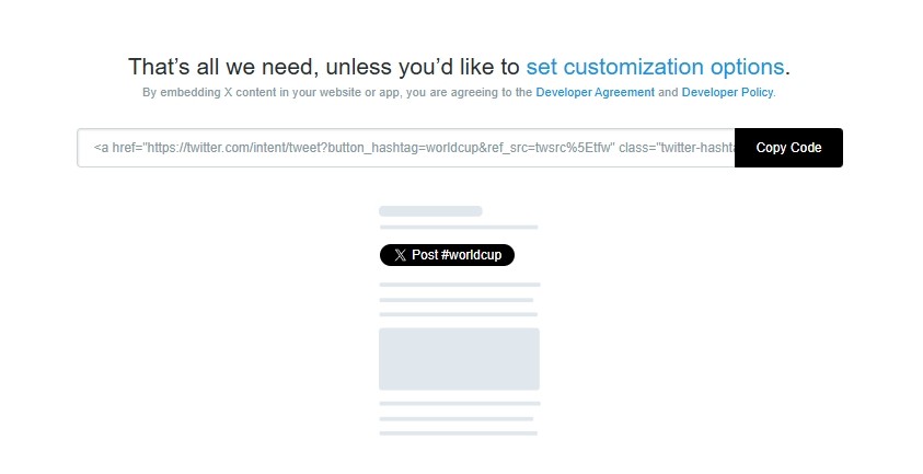 copying twitter publish widget code