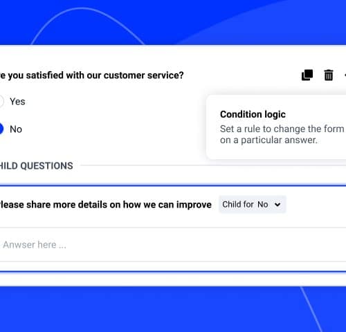 Add conditional logic in forms