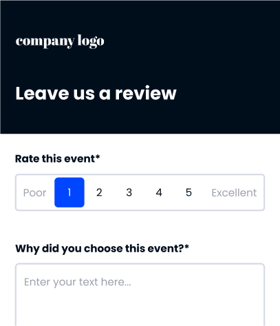 form template to leave a review