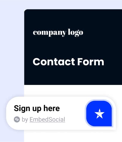 online form popover widget