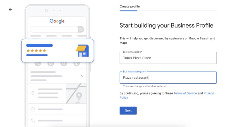 create google business profile