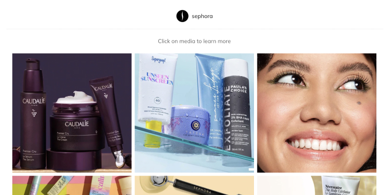 Sephora Instagram bio feed
