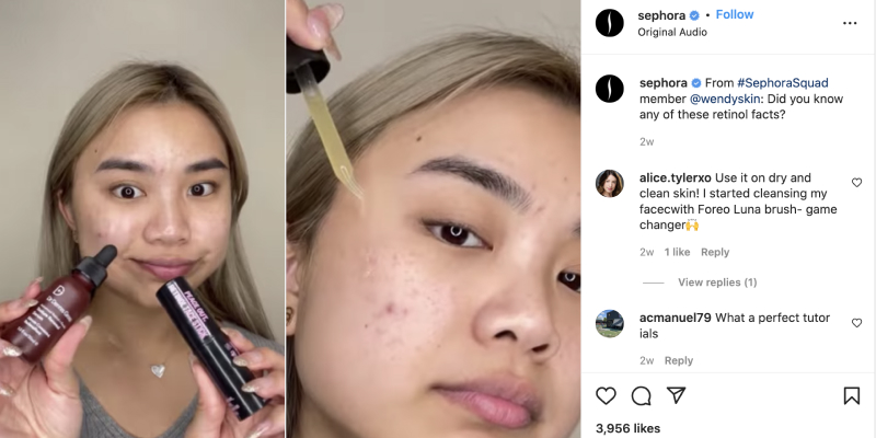 Instagram influencers for Sephora