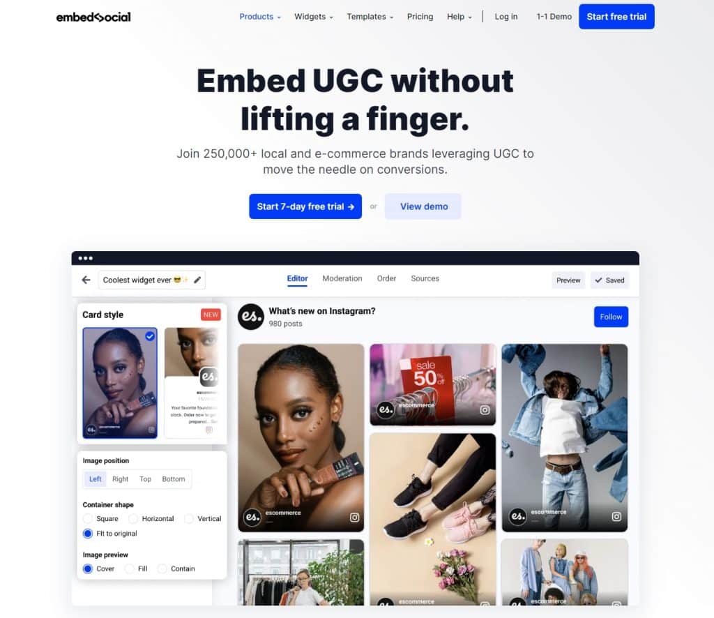 embedsocial landing page