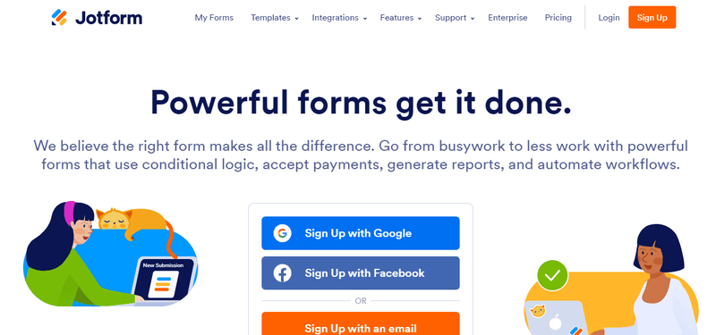 Jotform sharing features