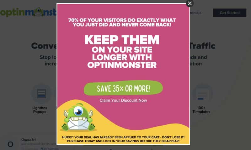 Optinmonster popup widgets