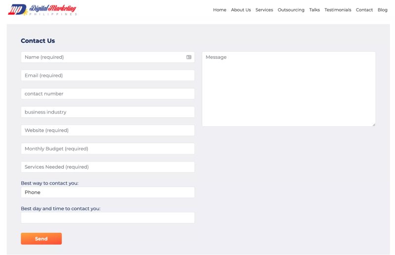 Digital Marketing Philippines Form