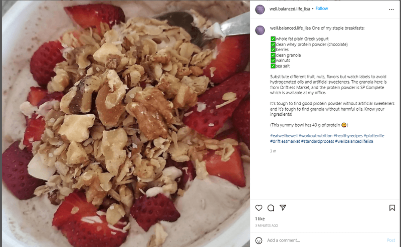 healthy recipes as your instagram ideas