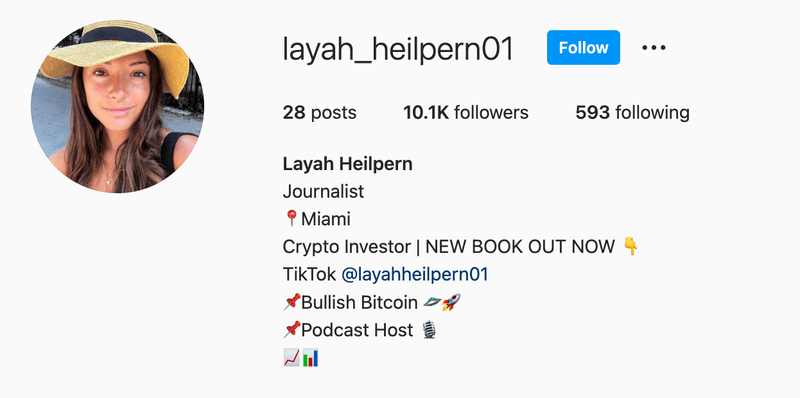 cool instagram bios for crypto influencers