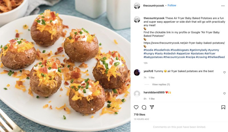 most popular Instagram hashtags for food