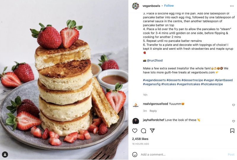 Instagram food hashtags