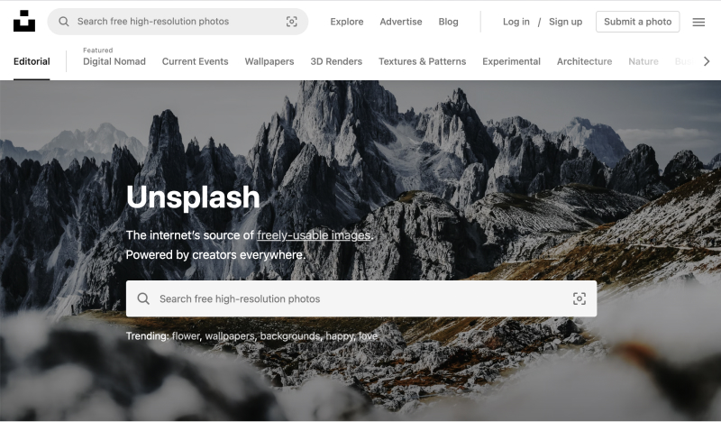 unspalsh as visual content creation tools