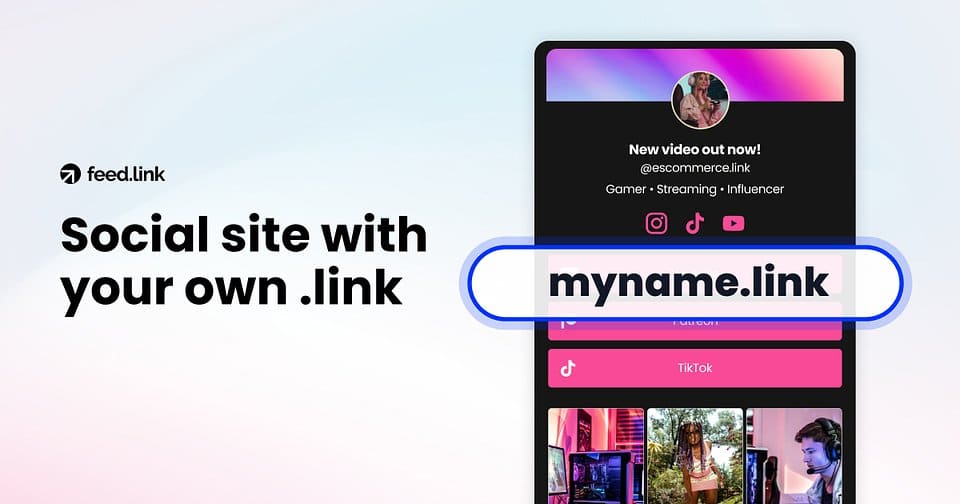 Feedlink link in bio with .link domain