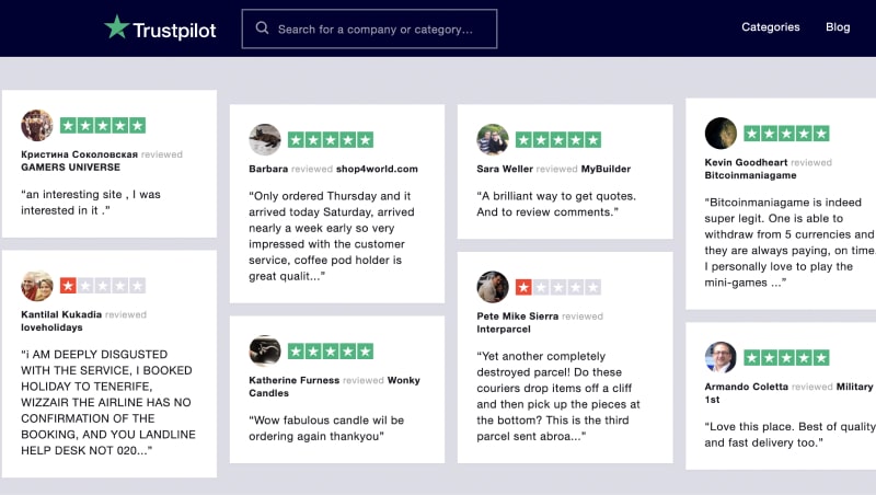 trustpilot widget