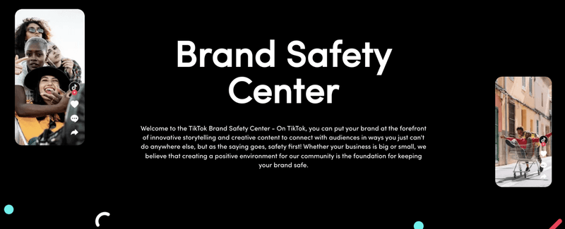 TikTok brand safety center