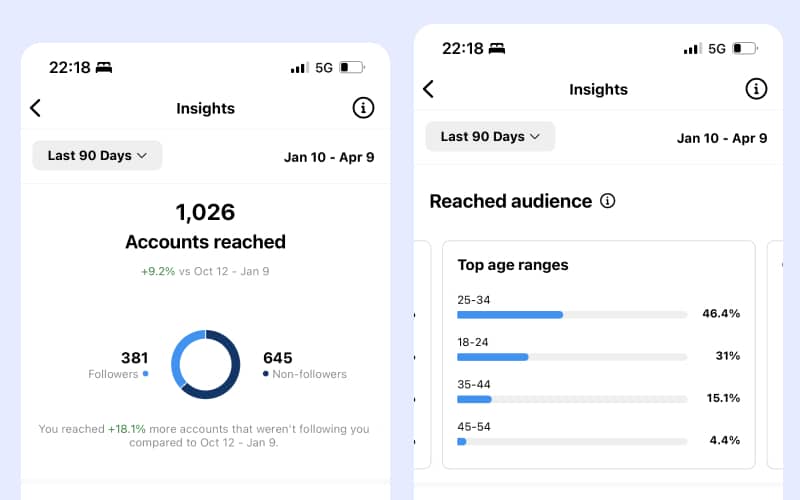 Instagram posts insights