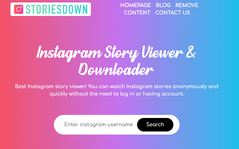 Instagram story viewer - Stories Down Preview