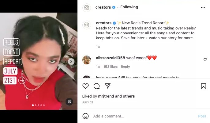 Instagram Reels Trend Report Preview