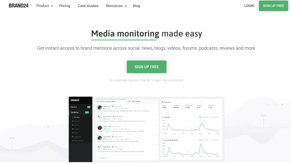 brand24 online monitoring software