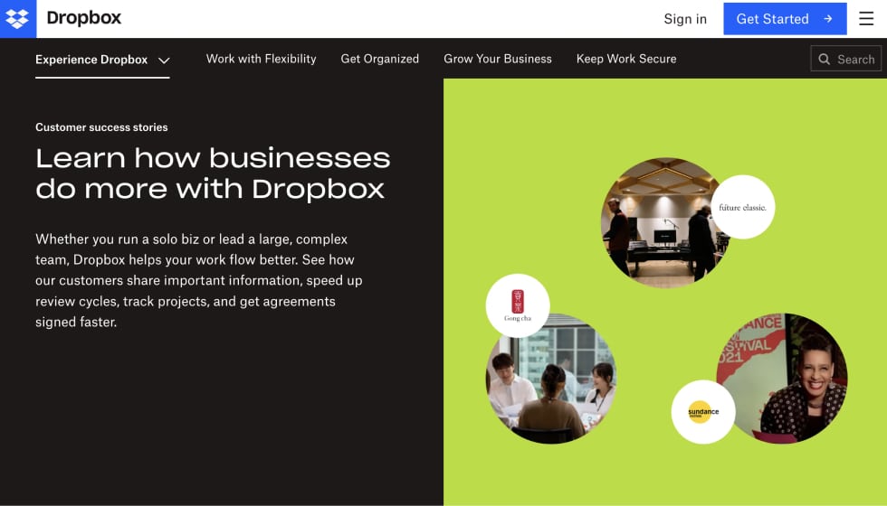dropbox customer experiences