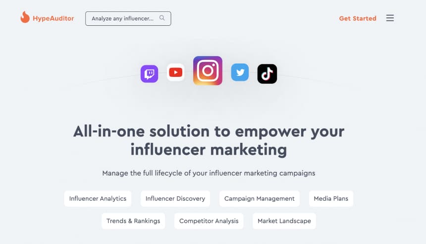 HypeAuditor influencer discovery tool