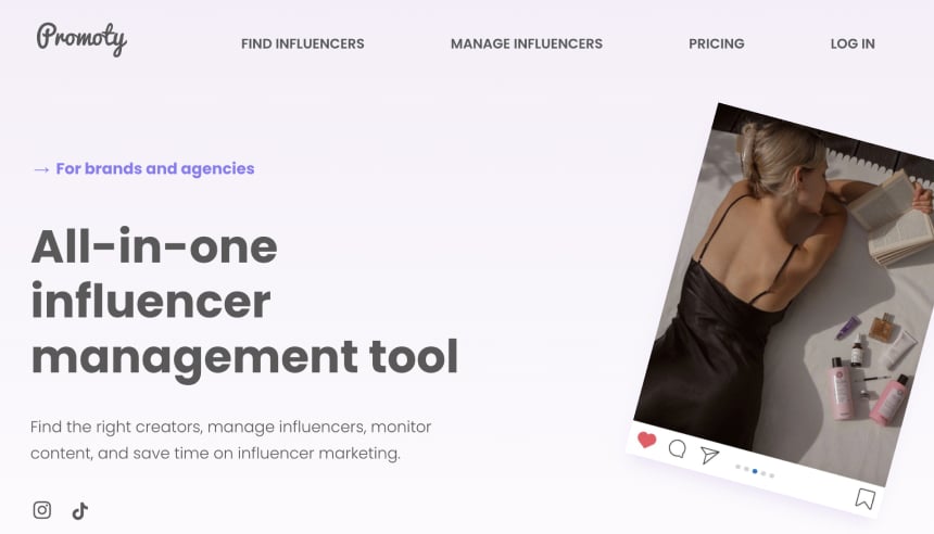 Promty influencer management tool
