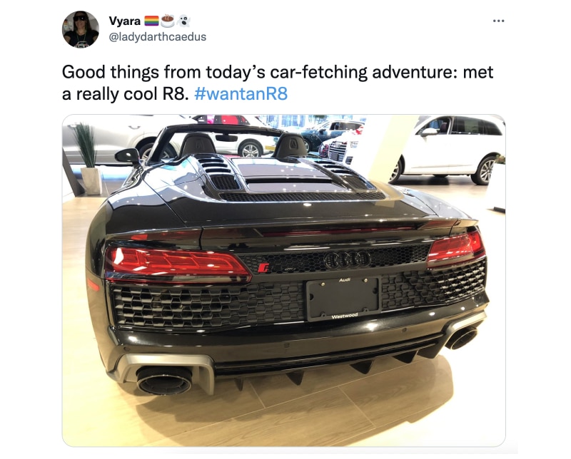 audi R8 hashtag contest