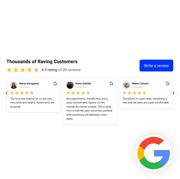 Google Review Business Card Icon with Google Review QR Code