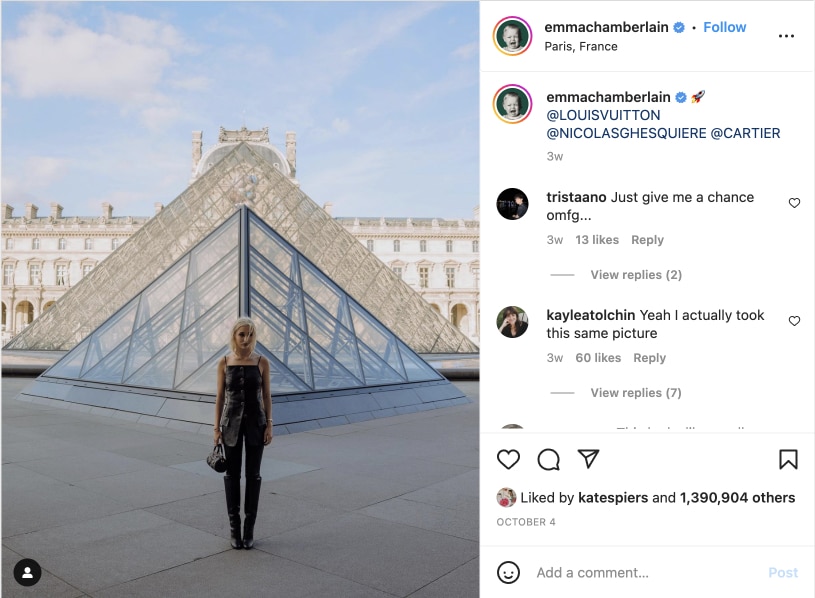 Instagram creator emma chamberlain