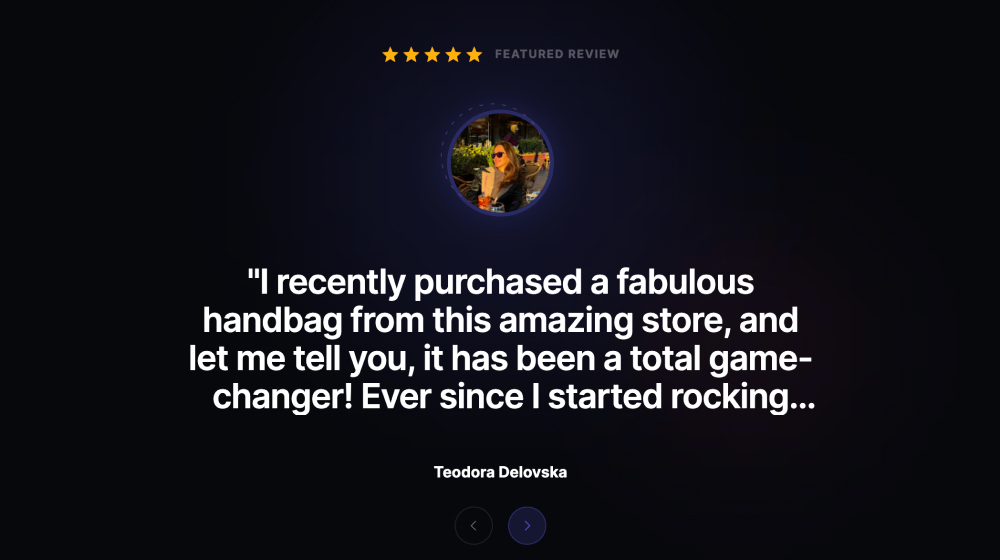 single Google reviews slider