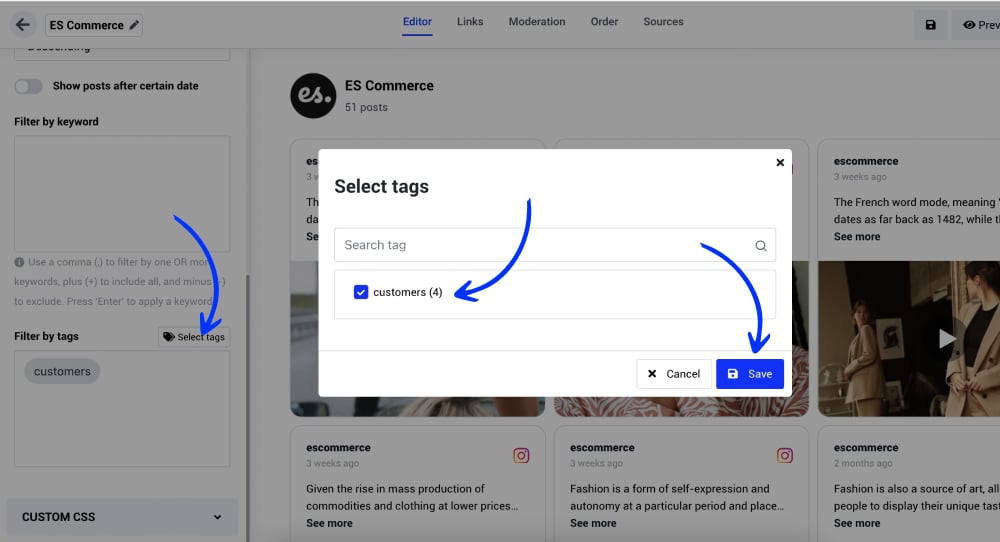 Organize Posts with Tags –  Support