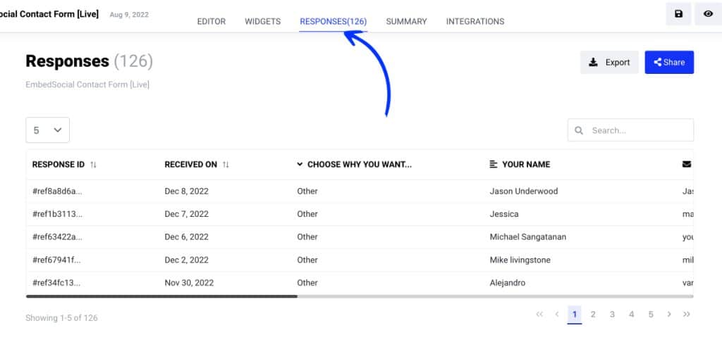 form responses
