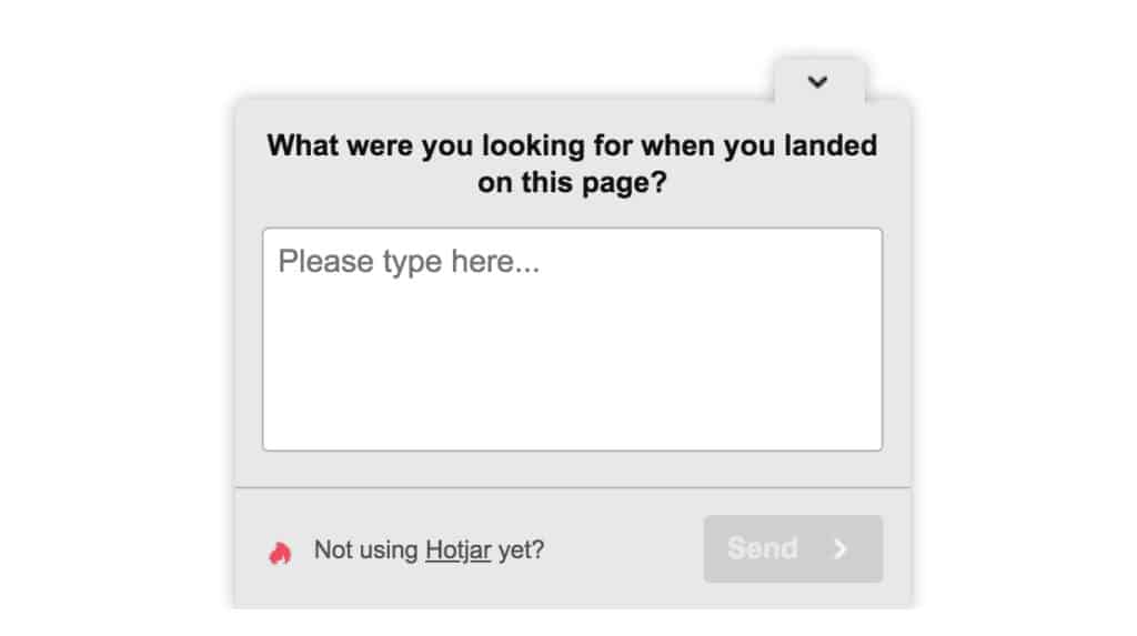 Hotjar website feedback widget