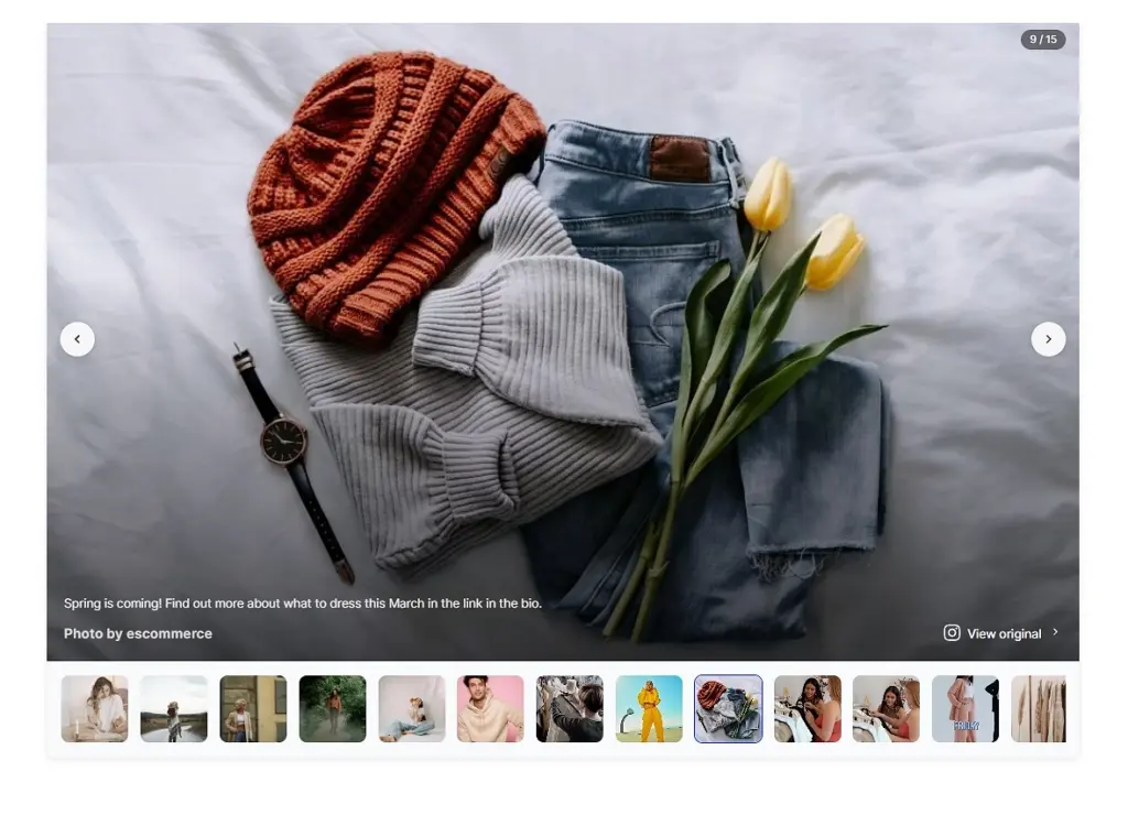 Social Media Slideshow widget template