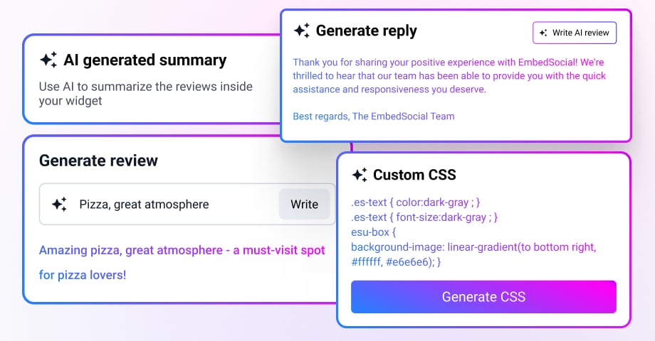 AI powered reviews tools by EmbedSocial