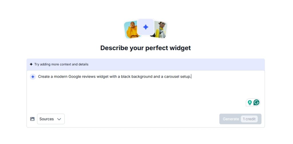 describe ai widget prompt in embedsocial