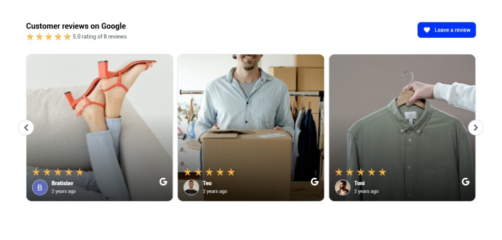 embedsocial modern google reviews slider