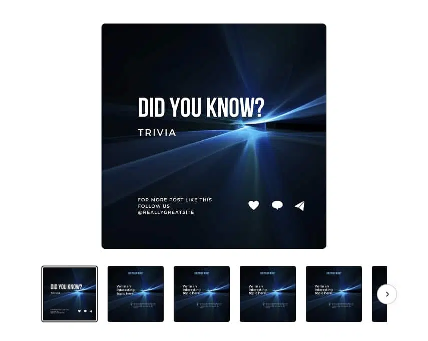facts and figures instagram carousel template