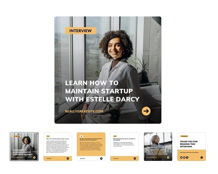 storytelling instagram carousel template
