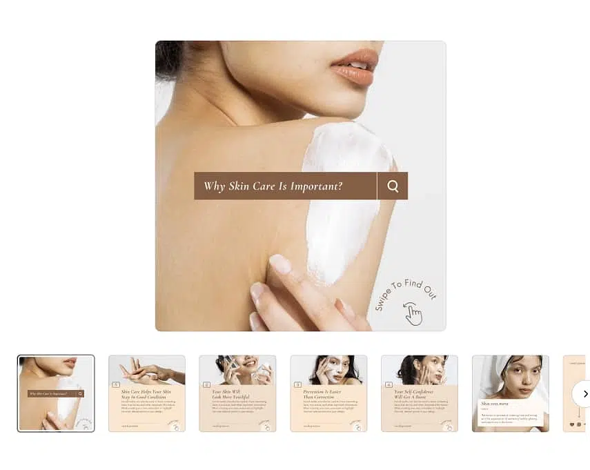 product showcase instagram carousel template