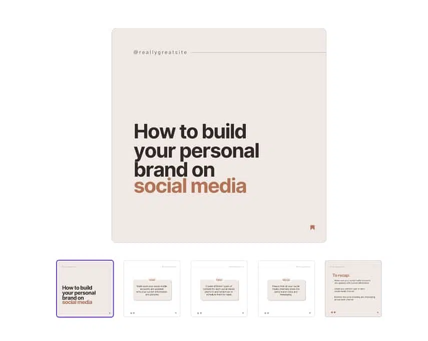 Q&A instagram carousel template