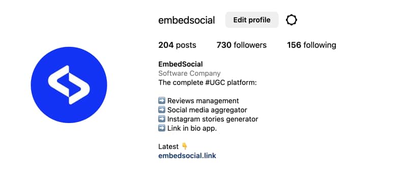 Instagram bio with emojis