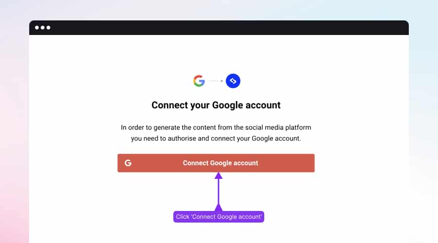 Connect Google my business profile for your Google reviews widget