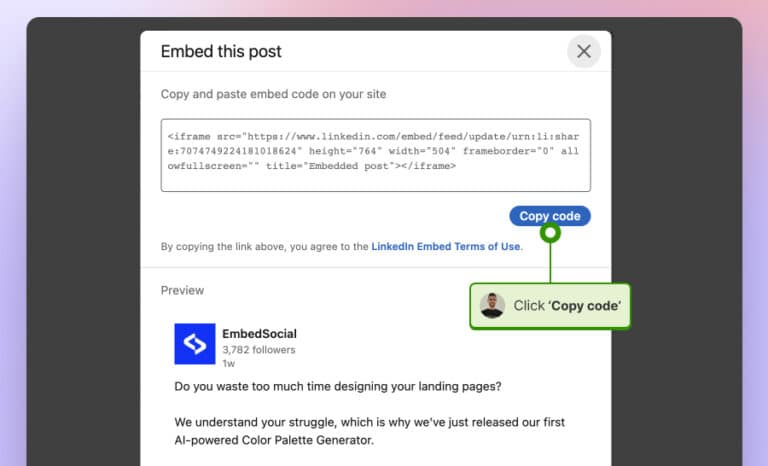 wordpress embed linkedin post