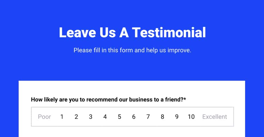 Testimonial questions