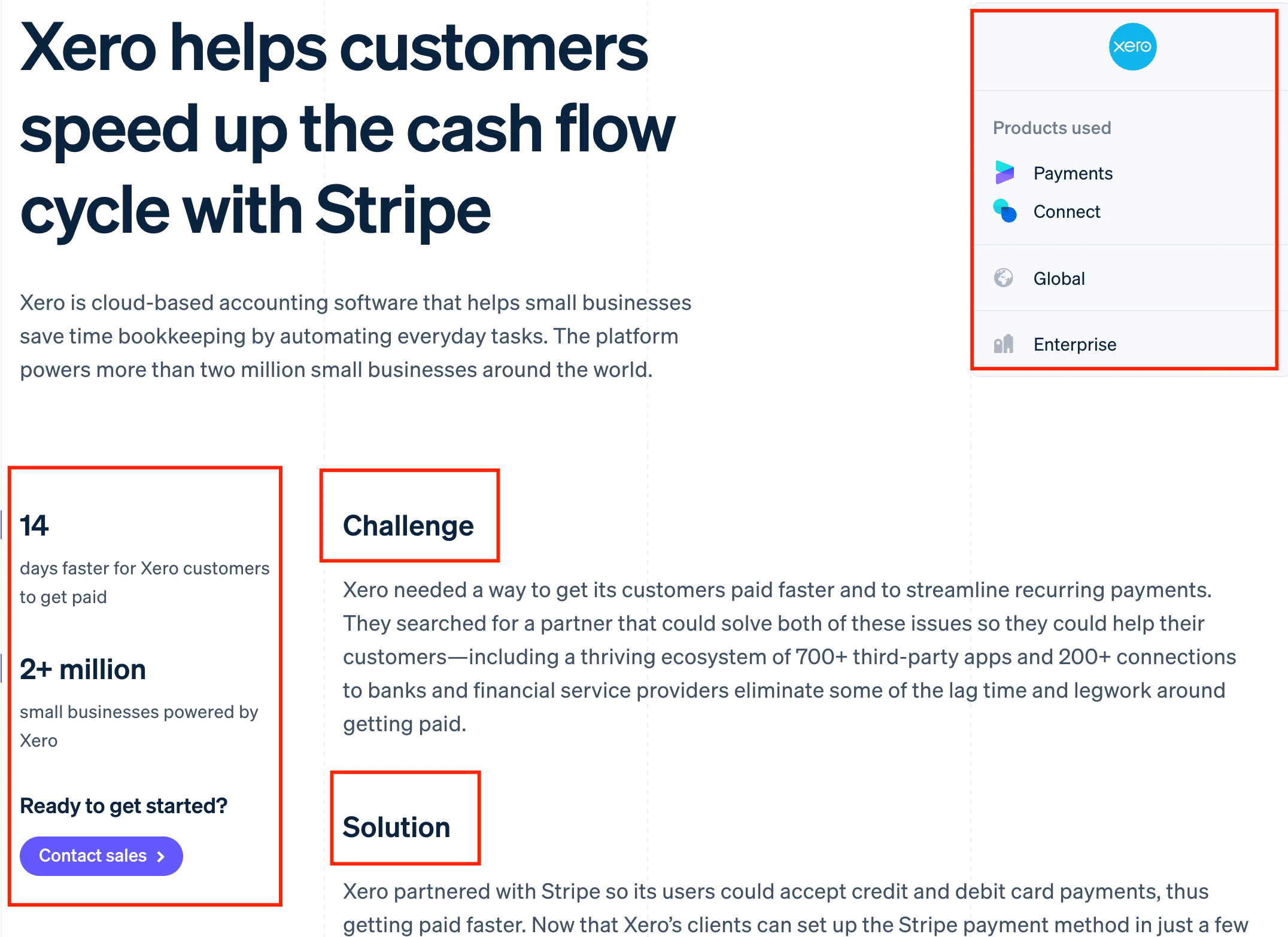 customer story example - main elements