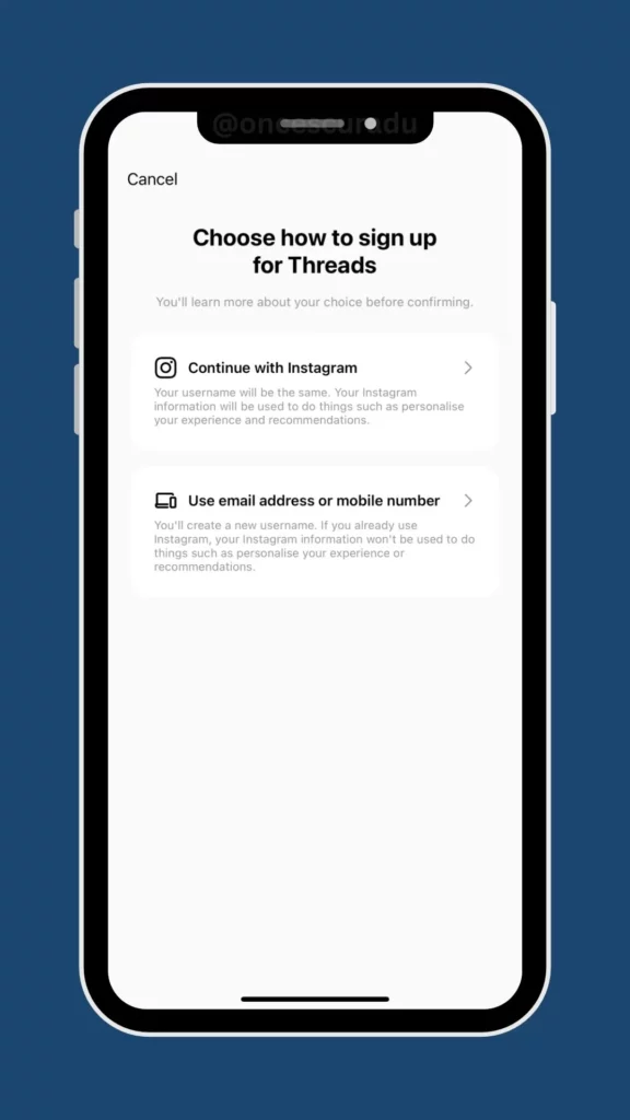 creating a threads account without instagram