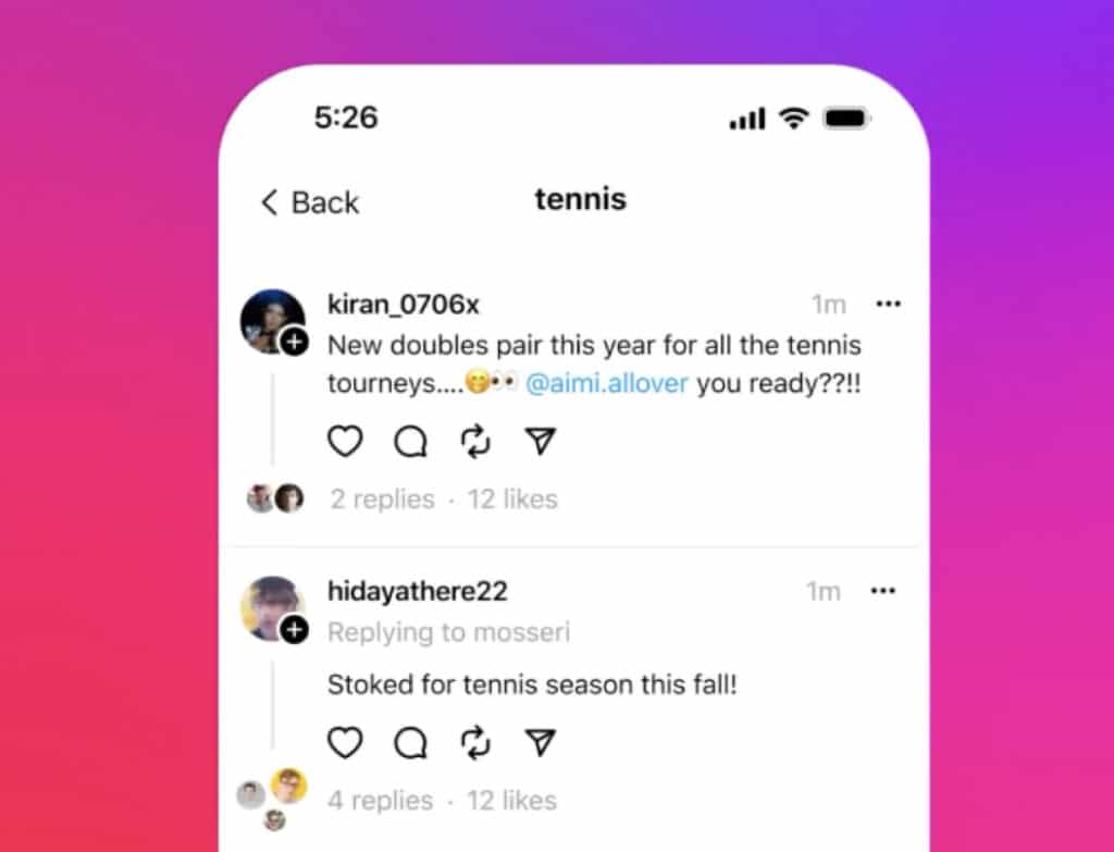 Introducing Threads: A New Way to Share With Text