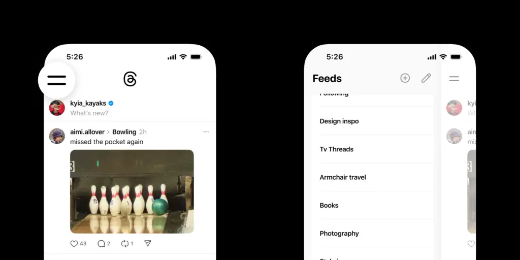 threads custom feeds update